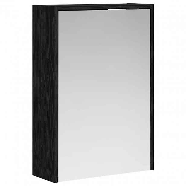 vidaXL Koupelnová zrcadlová skříň Černý dub 43 x 16 x 62,5 cm