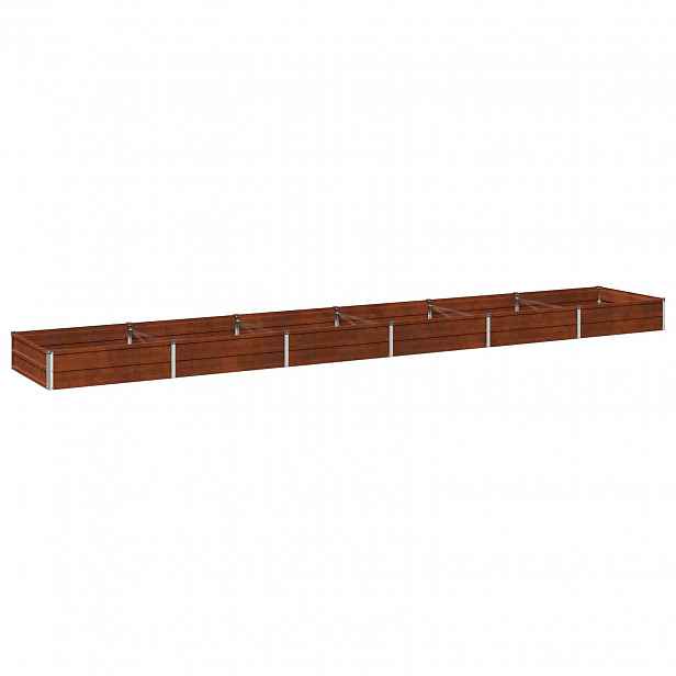 vidaXL Vyvýšený zahradní záhon Rezavá 480 x 80 x 24 cm corton