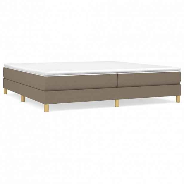 vidaXL Rám postele s boxspringem taupe 200 x 200 cm textil