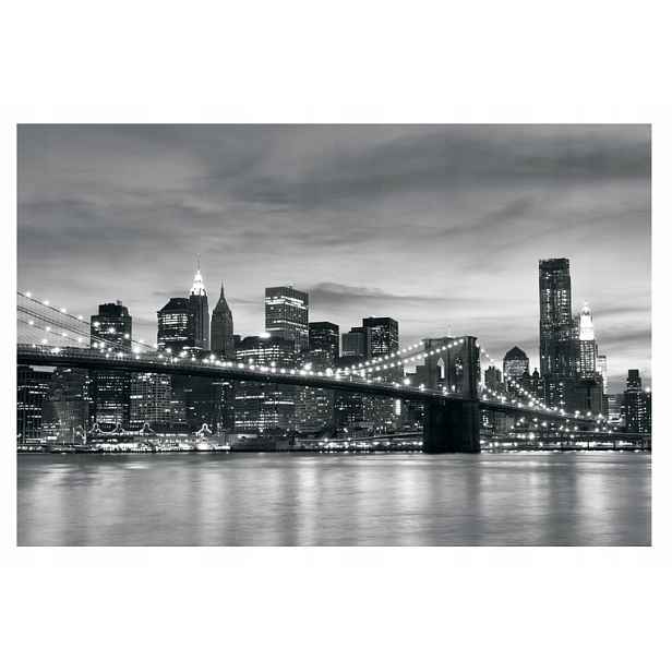 Fototapeta Město V Noci Most Černobílá New York Tapeta Na Zeď 312x219