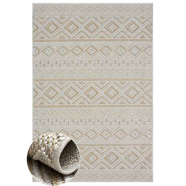 Kusový koberec Patio beige – na ven i na doma, 200x300, béžová, chodba / předsíň, My Flair