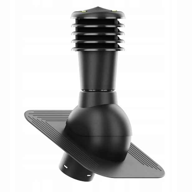Větrací komín Smartline pod asfaltový šindel/pape fi 125 mm, nezateplený, černý