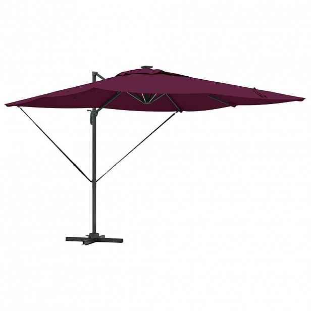 vidaXL Slunečník Bordeaux červená 286 x 284 x 270 cm