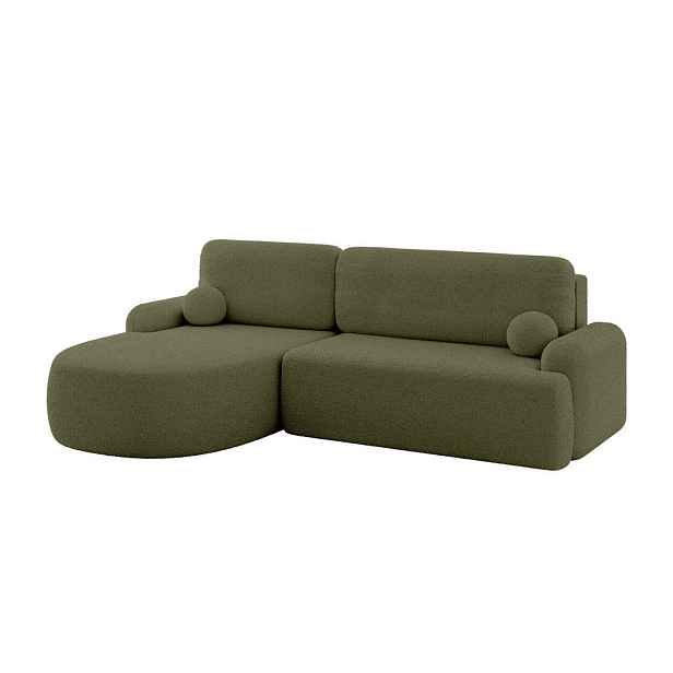 ALTDECOR ROHOVÁ SEDAČKA s funkcí spaní a úložným prostorem LIRA-L - 264x172x89 zelená