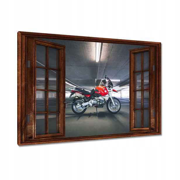 Obrazy 120x80 Červený motocykl Bmw