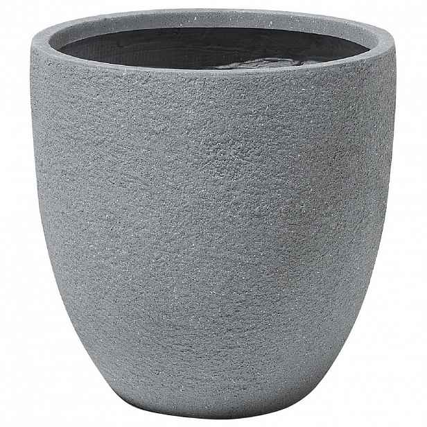 Beliani KVĚTINÁČ světle šedý kulatý 46/46/46 cm Kannia