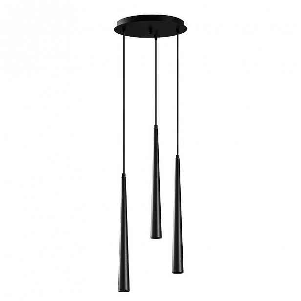 Černé závěsné svítidlo pro 3 žárovky Opviq lights Uğur Drop