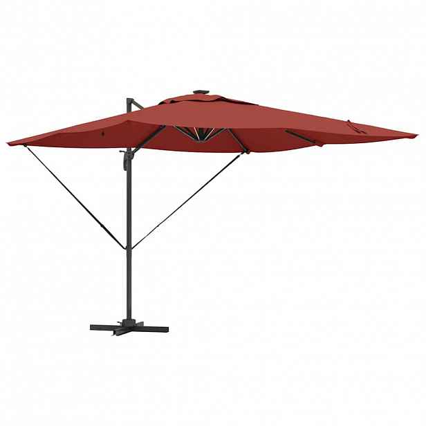 vidaXL Slunečník Cihlová 286 x 284 x 270 cm Hliník a polyester