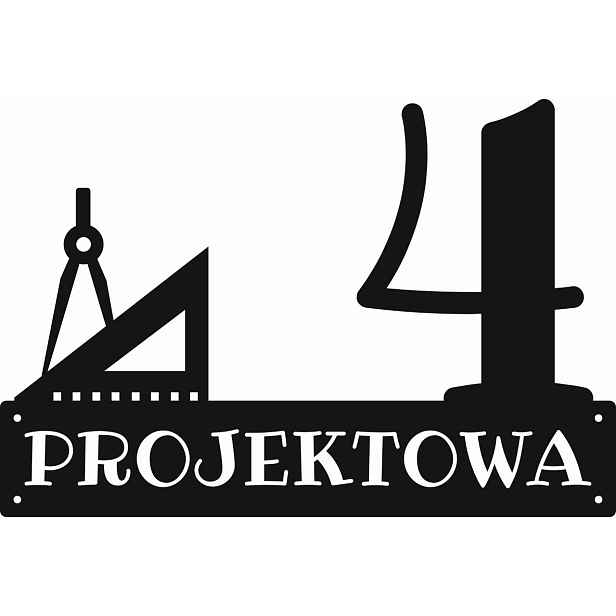 Číslo Na Dům 80 cm Tabule Adresa Ocel 2 mm Projektová ul.