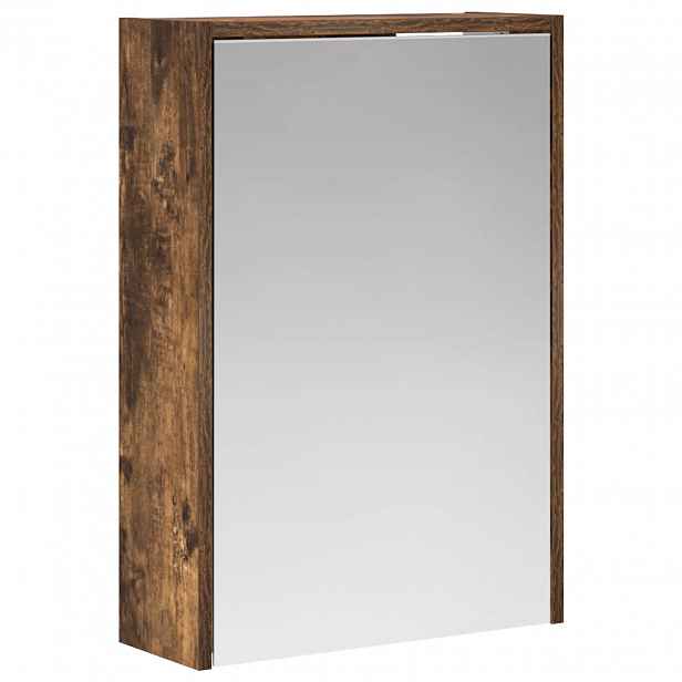 vidaXL Koupelnová zrcadlová skříň Kouřový dub 43 x 16 x 62,5 cm
