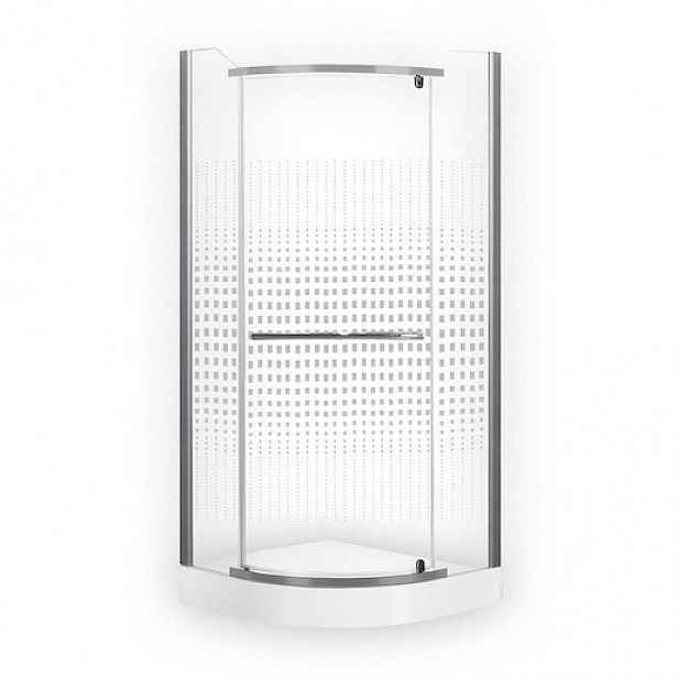 Sprchový kout čtvrtkruh 80x80x195 cm Roth Projektová řešení chrom matný N0128