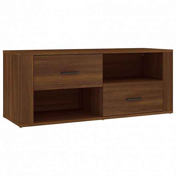 vidaXL TV skříňka hnědý dub 100 x 35 x 40 cm kompozitní dřevo