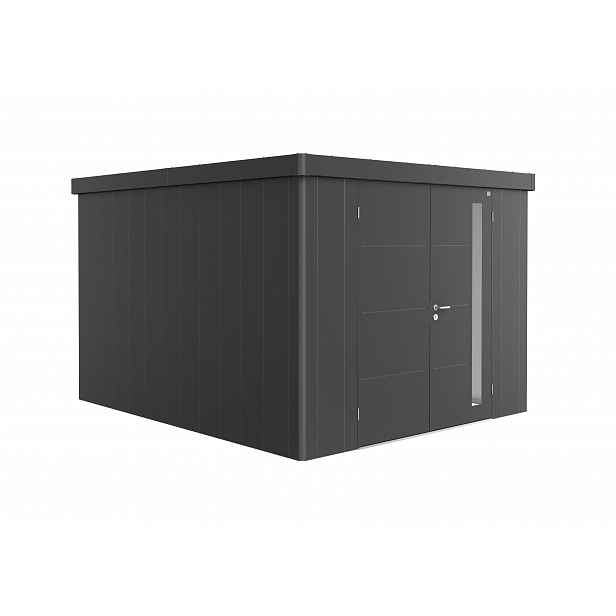 Zahradní domek NEO 4C, tmavě šedá, dvoukřídlé dveře BH86014