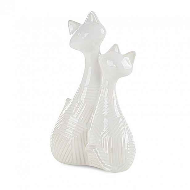 Keramická figurka Romina 19x10x29 Kočky krémová