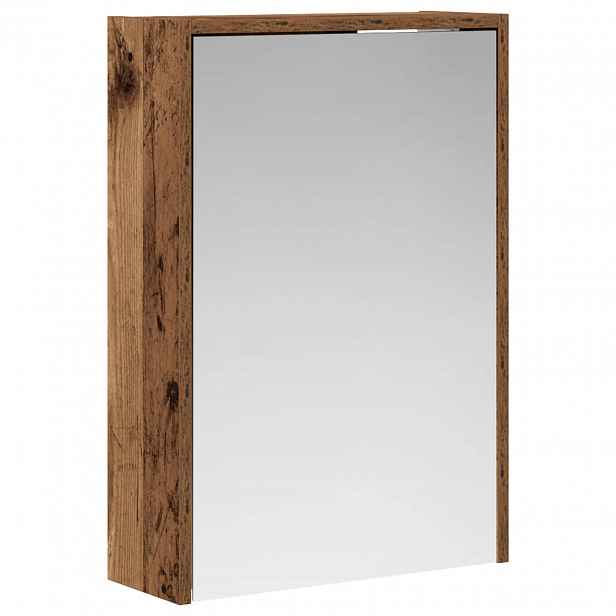 vidaXL Koupelnová zrcadlová skříň Staré dřevo 43 x 16 x 62,5 cm