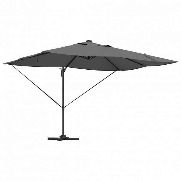 vidaXL Slunečník 352 x 251 x 265 cm Polyester a hliník Antracit