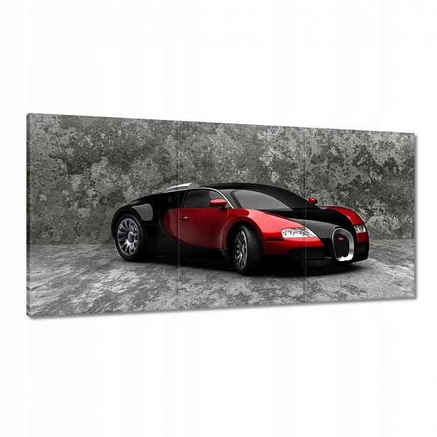 Obrazy 120x60 Bugatti Veyron Červená