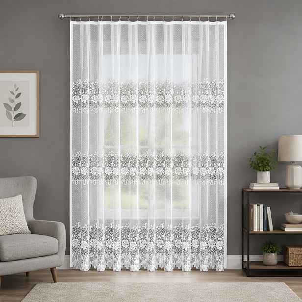 Dekorační žakárová záclona na žabky DEMETRIA LONG 300x250 cm (cena za 1 kus dlouhé záclony) MyBestHome
