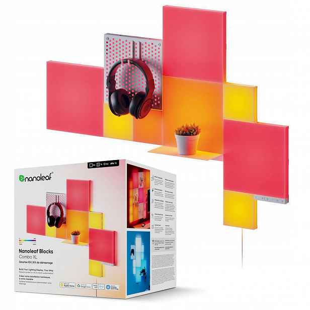 Nanoleaf Blocks Combo sada 10 nástěnných světelných panelů s příslušenstvím