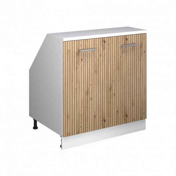 Vicco ŠIKMÁ SKŘÍŇ Rion Řemeslný dub 80 x 81.6 cm se 2 dveřmi, korpus skříně hloubka 60 cm