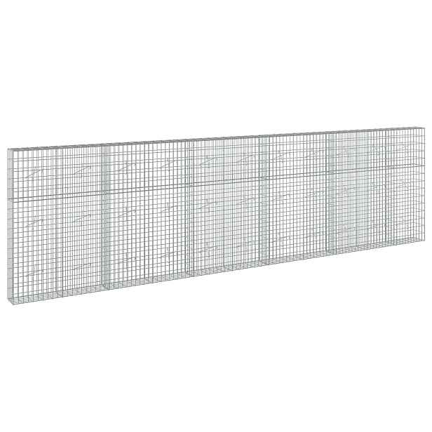 vidaXL Gabion s drátem 3,5 mm a síťkou 5x10 cm 550x20x150 cm
