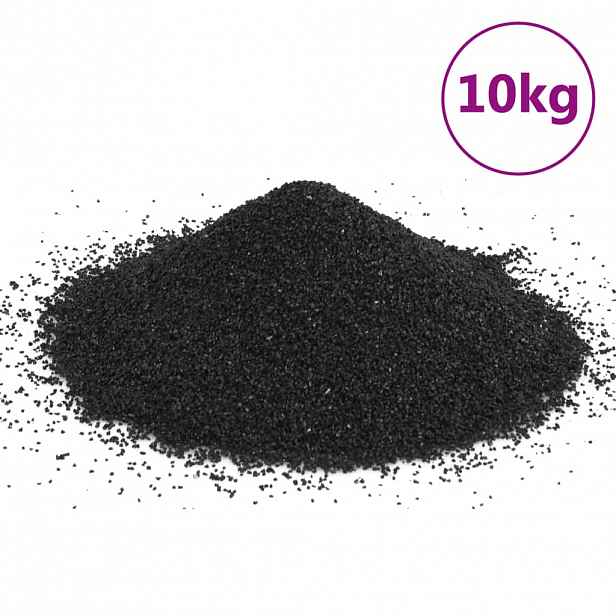 vidaXL Akvarijní písek 10 kg černý 0,2–2 mm