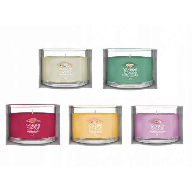 Sada 5 x Yankee Candle Vánoční svíčka mini 37 g