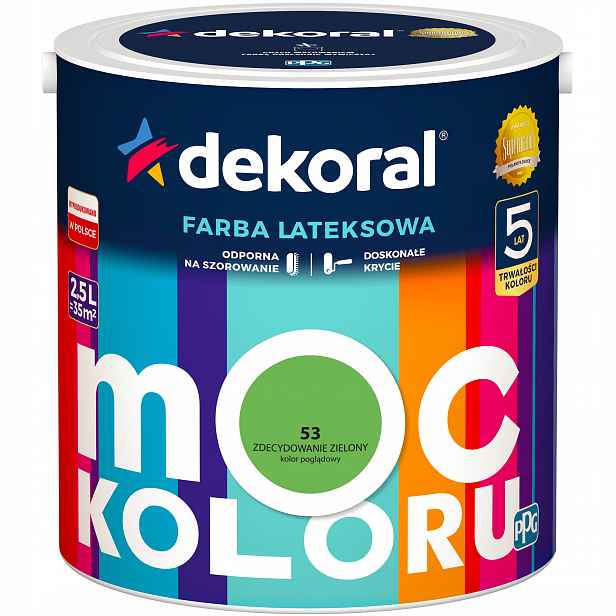 Interiérová barva Dekoral 5L Rozhodně Zelená