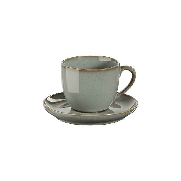 Šálek s podšálekm na espresso 90 ml SAISONS EUCALYPTUS ASA Selection - modrozelený