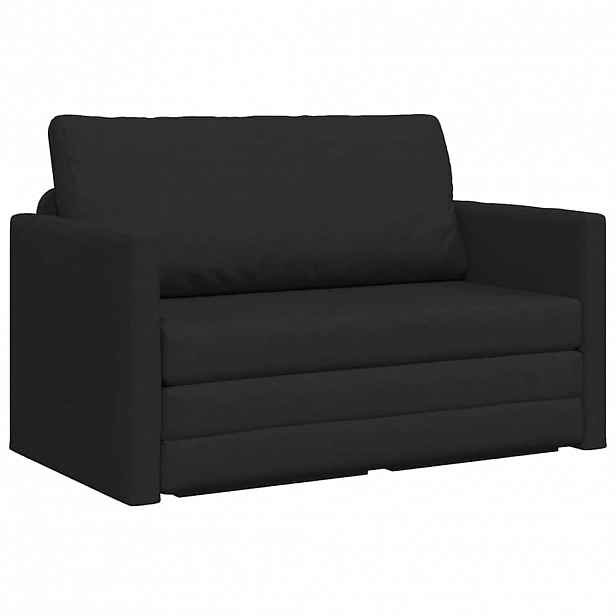 vidaXL Pohovka na spaní Černá 124 x 71 x 78 cm textil