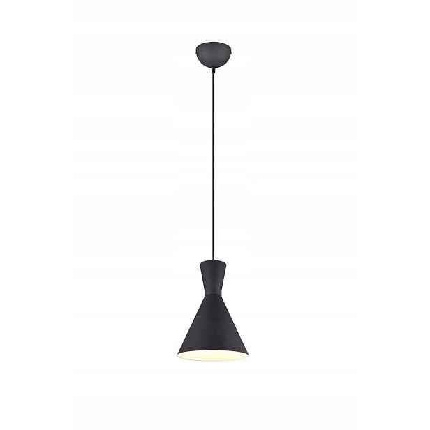 Závěsná lampa Enzo černá E27 1-bodová 28W kovová 20 cm Rl