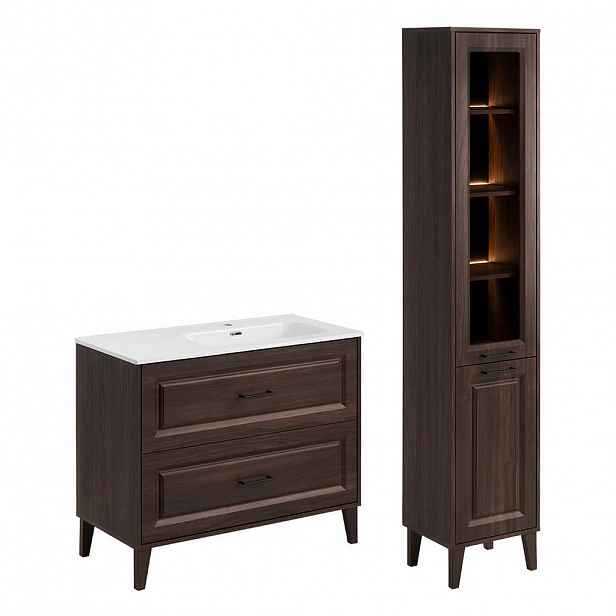 Petits-meubles KOUPELNOVÝ NÁBYTEK 101cm Moka 2er-Set Dřevo