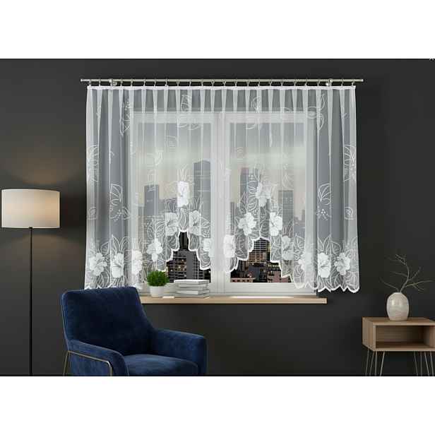 Dekorační krátká vzorovaná záclona na žabky GRACJANA 400x160 cm MyBestHome