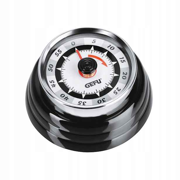 Minutník Gefu Retro s magnetem 7,3 cm, černý