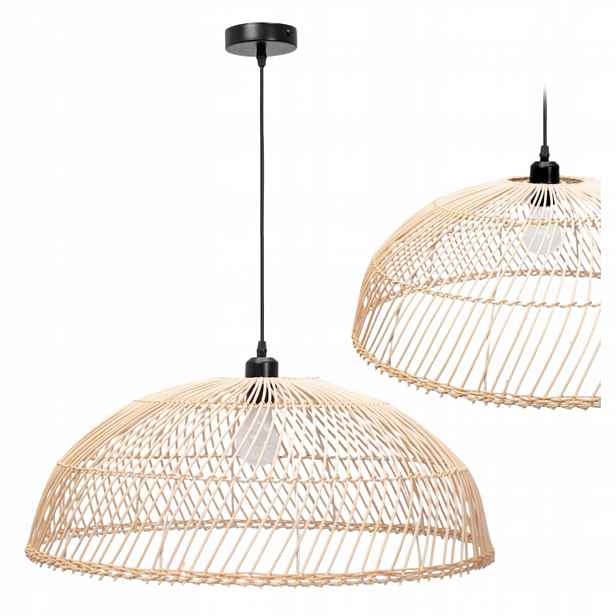 Pletená Závěsná Lampa Bambus Natural Boho, Velká