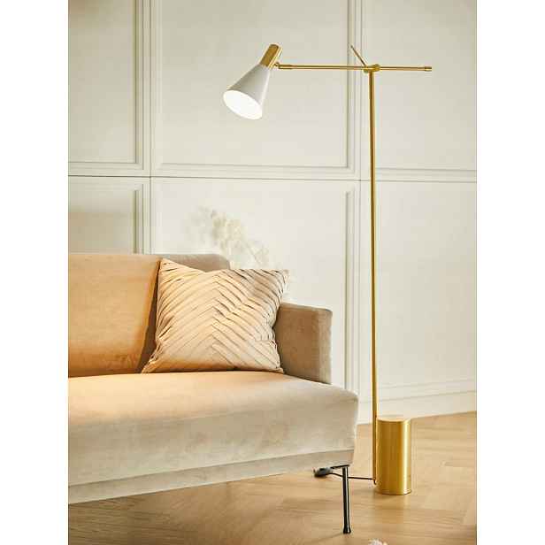 Podlahová lampa Westwing Sia GU10 4 W bílá, odstíny žluté a zlaté