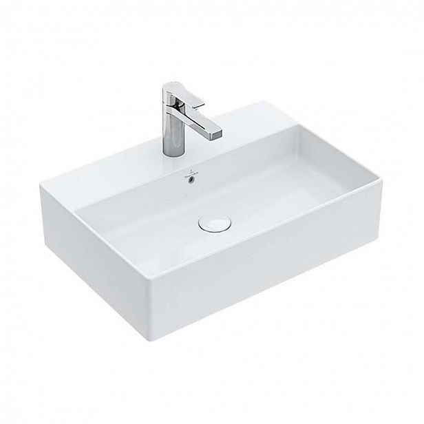 Villeroy & Boch Memento 2.0 - Umyvadlo na desku 50x42 cm, s přepadem, otvor pro baterii, CeramicPlus, alpská bílá 4A0750R1