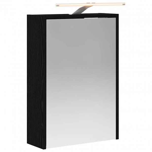 vidaXL Koupelnová zrcadlová skříň Černý dub 43 x 16 x 62,5 cm