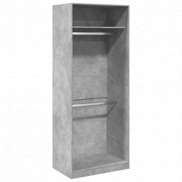 vidaXL Šatní skříň betonově šedá 80 x 50 x 200 cm kompozitní dřevo