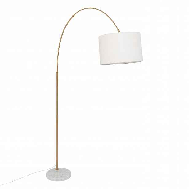 Kovová Oblouková Podlahová Lampa 195 CM S Nastavitelným Stínidlem E27