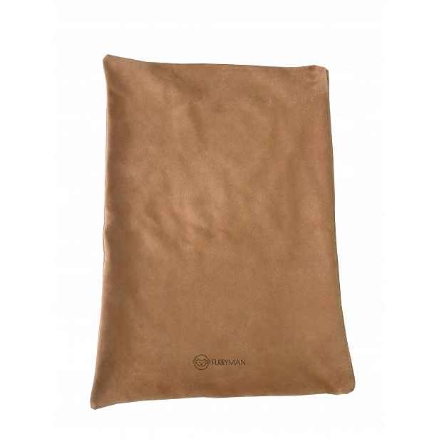 Povlak na polštář ze semiše 60 x 40 cm – světle hnědý