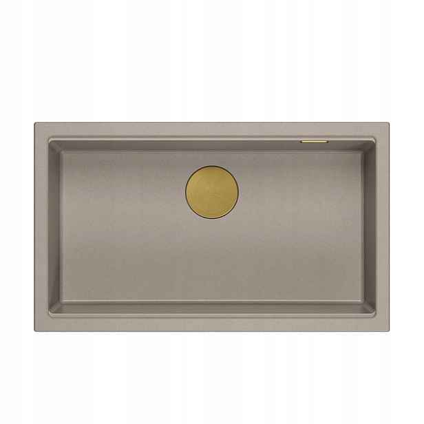 Quadron Dřez Logan 110 Dřez Granit Taupe Zlato 76x45 cm