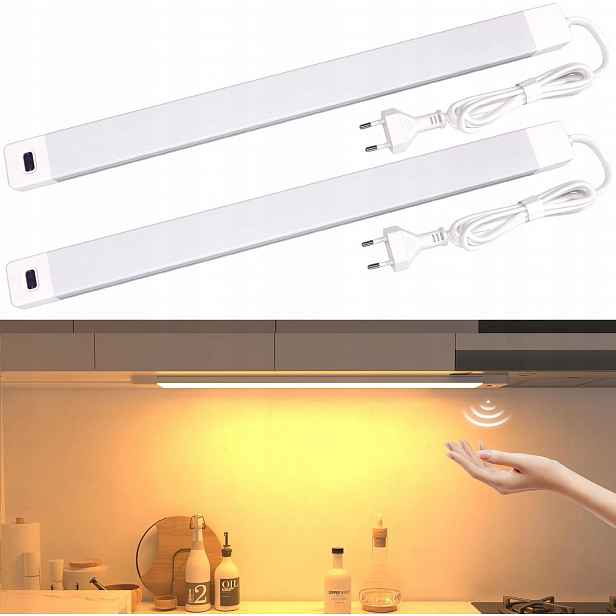 Sada 2 podskříňkových Led 42 cm s bezdotykovým senzorem 3000K, stmívání