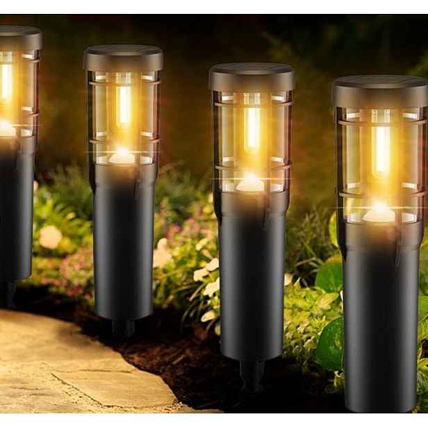 Solární Lampa 900 mAh Teplá Bílá 4 Ks