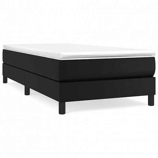 vidaXL Rám postele s boxspringem černý 90 x 190 cm umělá kůže