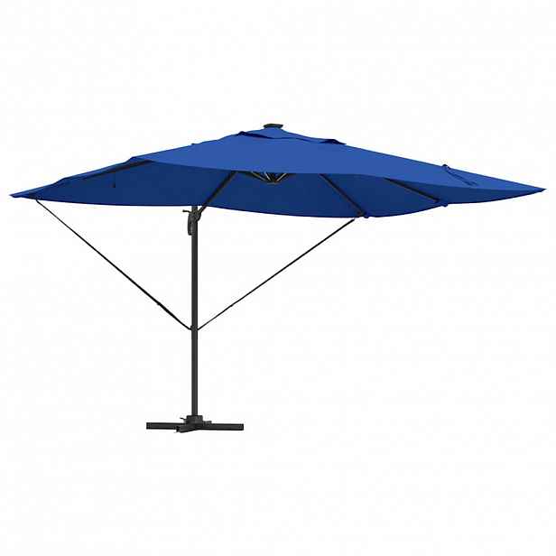 vidaXL Slunečník 352 x 251 x 265 cm Polyester a hliník Azurblau