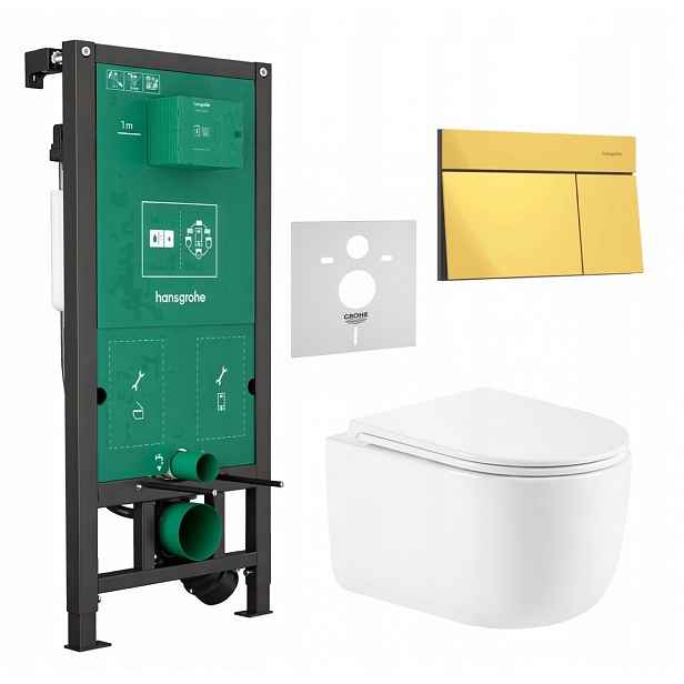 7v1 Wc Set Stelaz Hansgrohe iFrame Wc Mísa Imprese Tornado+tlačítko