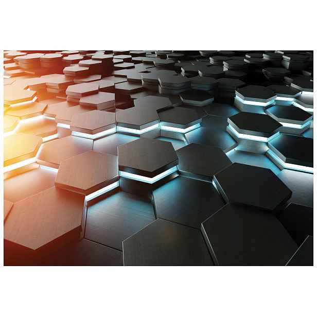 Fototapeta Hexagon Perspektiva Minimalismus světlo Stín 150x105 lepidlo