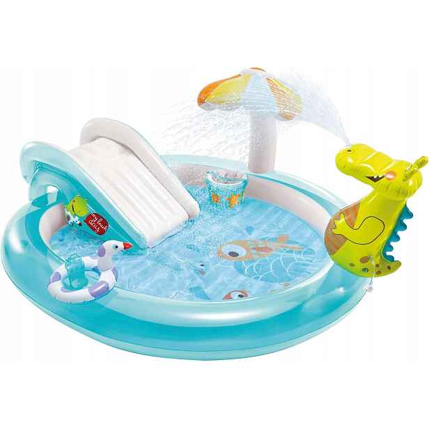 Intex Gator Dětský nafukovací Bazén 229x152x56 cm Skluzavka
