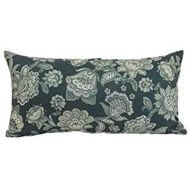 Krémovo - zelený polštář s květy Imbali - 45*45cm J-Line by Jolipa